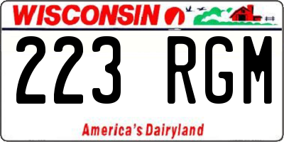 WI license plate 223RGM