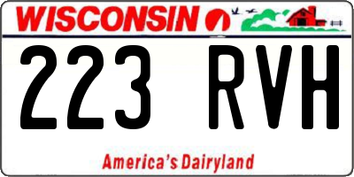 WI license plate 223RVH