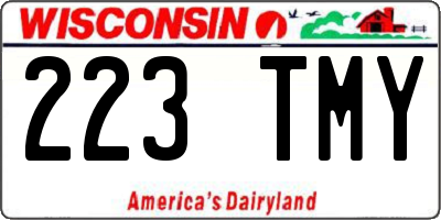 WI license plate 223TMY