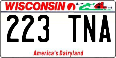 WI license plate 223TNA