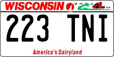 WI license plate 223TNI