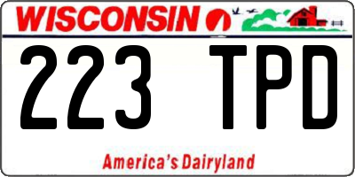 WI license plate 223TPD