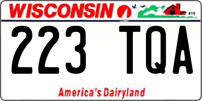 WI license plate 223TQA