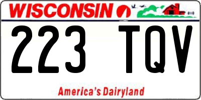 WI license plate 223TQV