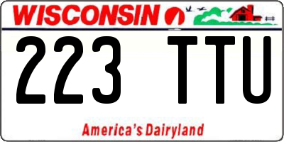WI license plate 223TTU