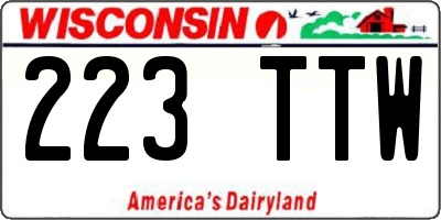 WI license plate 223TTW