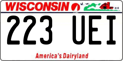 WI license plate 223UEI