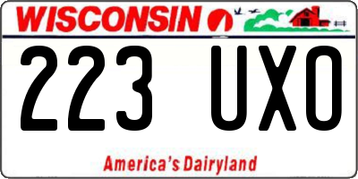WI license plate 223UXO