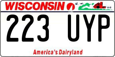 WI license plate 223UYP