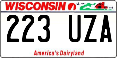 WI license plate 223UZA