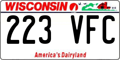 WI license plate 223VFC