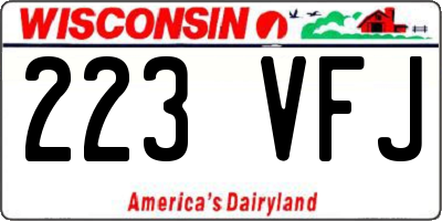WI license plate 223VFJ