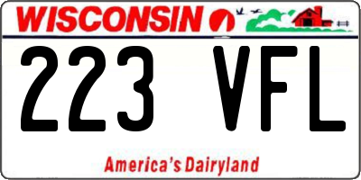 WI license plate 223VFL