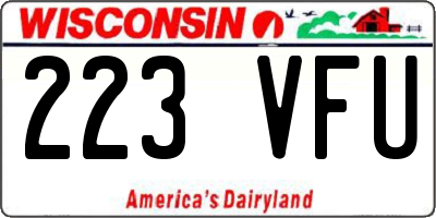 WI license plate 223VFU