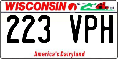 WI license plate 223VPH