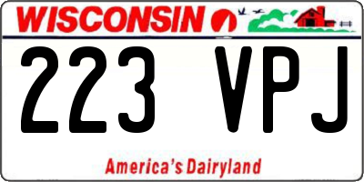WI license plate 223VPJ