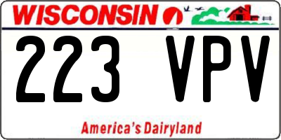 WI license plate 223VPV