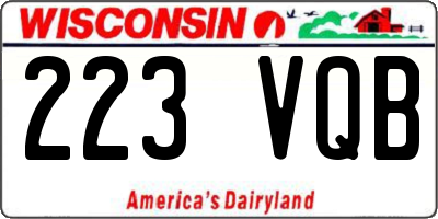 WI license plate 223VQB