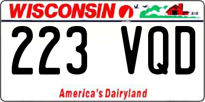 WI license plate 223VQD