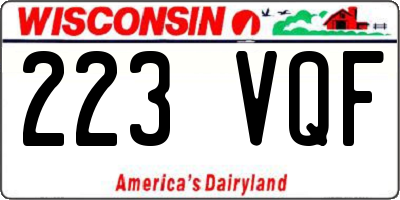 WI license plate 223VQF