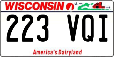 WI license plate 223VQI