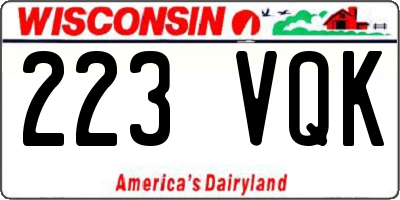 WI license plate 223VQK