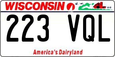 WI license plate 223VQL