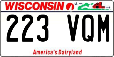 WI license plate 223VQM