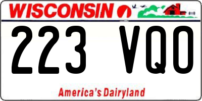 WI license plate 223VQO