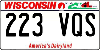 WI license plate 223VQS