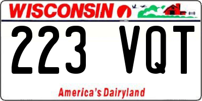 WI license plate 223VQT