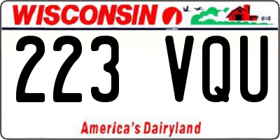WI license plate 223VQU