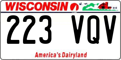 WI license plate 223VQV