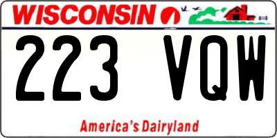 WI license plate 223VQW