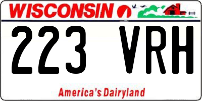 WI license plate 223VRH