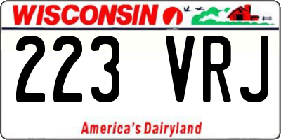 WI license plate 223VRJ