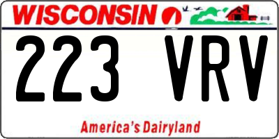 WI license plate 223VRV