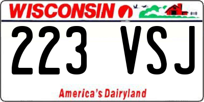 WI license plate 223VSJ