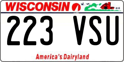 WI license plate 223VSU