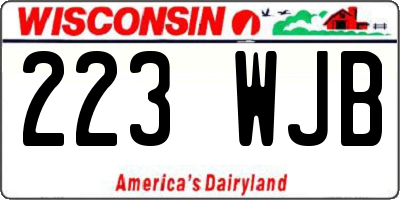 WI license plate 223WJB