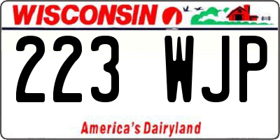 WI license plate 223WJP