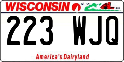 WI license plate 223WJQ