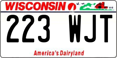 WI license plate 223WJT