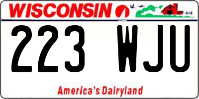 WI license plate 223WJU