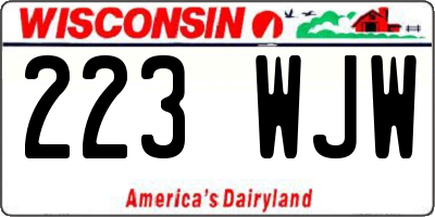 WI license plate 223WJW