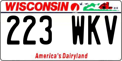 WI license plate 223WKV