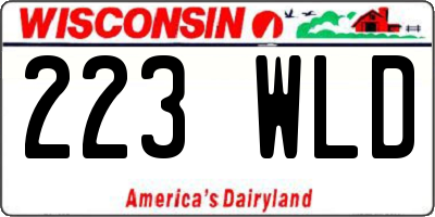 WI license plate 223WLD