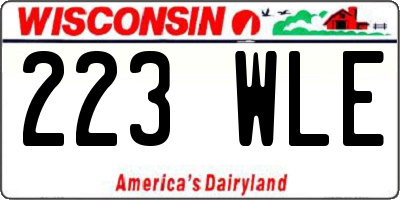 WI license plate 223WLE