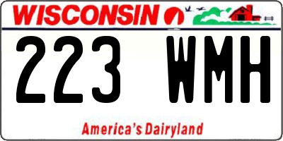WI license plate 223WMH