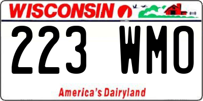 WI license plate 223WMO